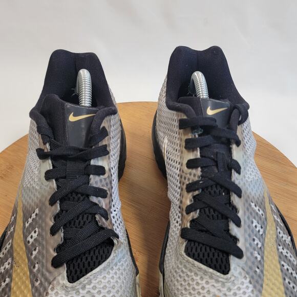 Nike Hyperlive Basketball Sneakers Shoes Men 10 Gray Gold - Picture 7 of 15